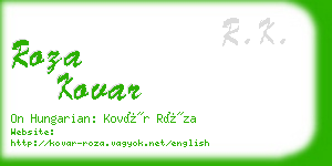 roza kovar business card